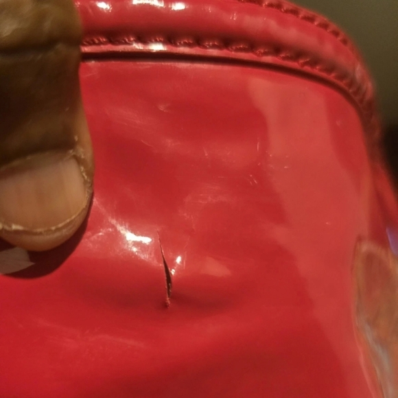 Marc Jacobs Tote Handbag Womens Enamel Pink Silver Hardware Logo Large - Picture 2 of 16